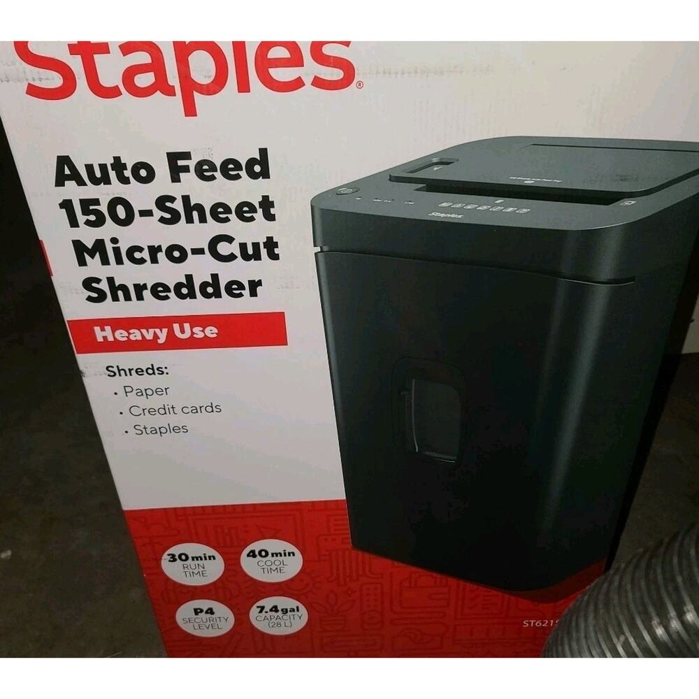 Staples 150-Sheet Micro-Cut Multi-Media Shredder (ST62157)